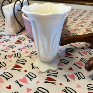 Mid century milk glass vase